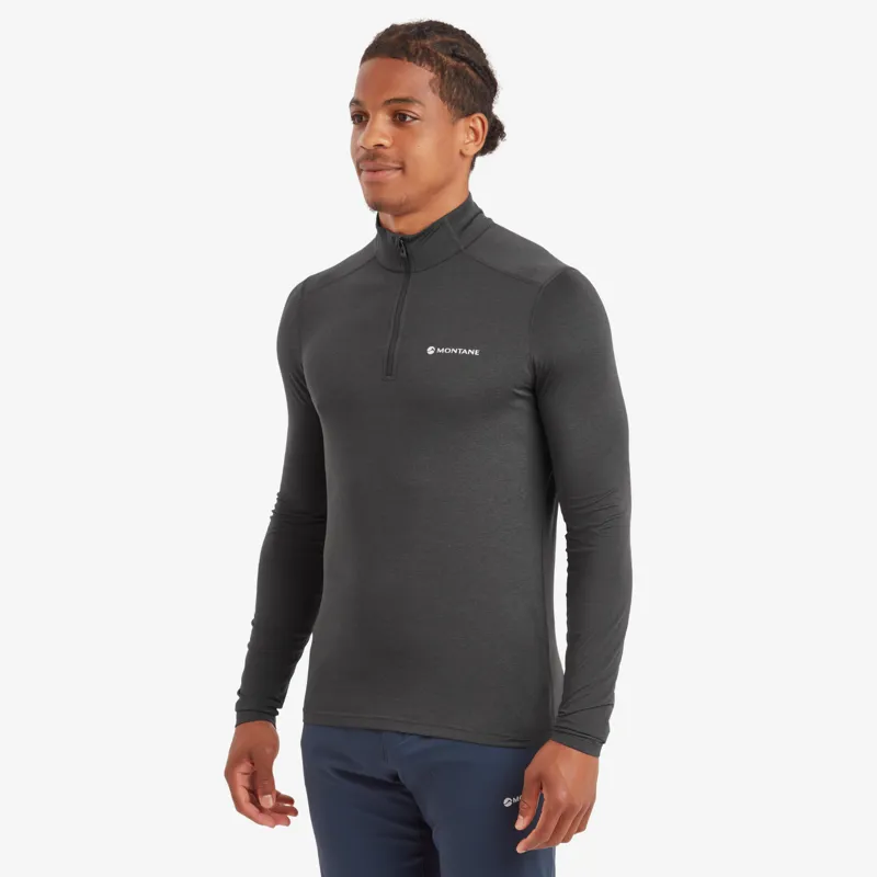 Montane Mens Dart XT Zip Neck T-Shirt - Midnight Grey-3