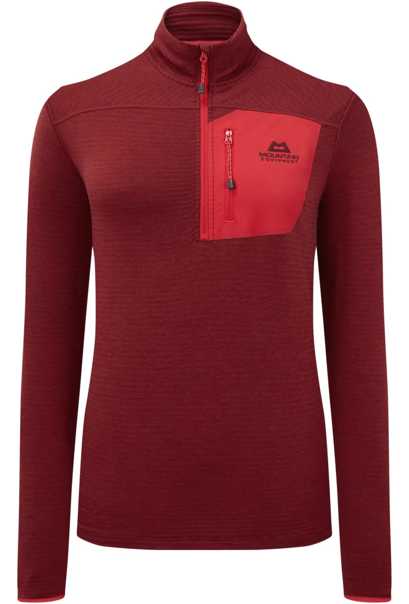 Mountain Equipment Womens Lumiko Zip T Fleece - Rhubarb-Capsicum