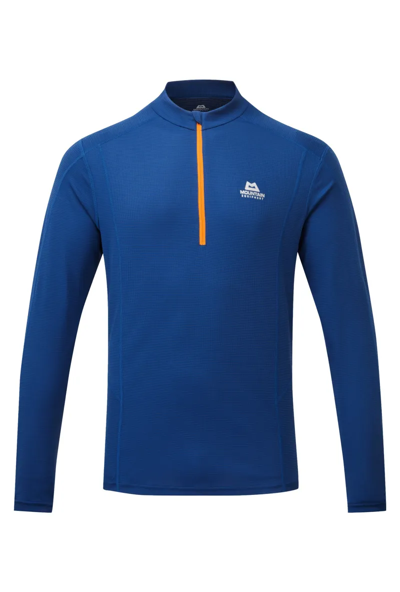 Mountain Equipment Mens Ignis LS Zip Tee - Admiral Blue