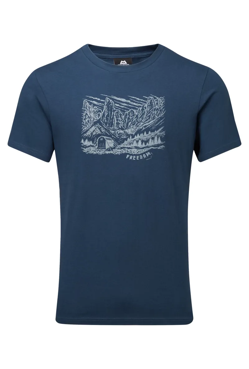 Mountain Equipment Mens Freedom Tee - Denim Blue