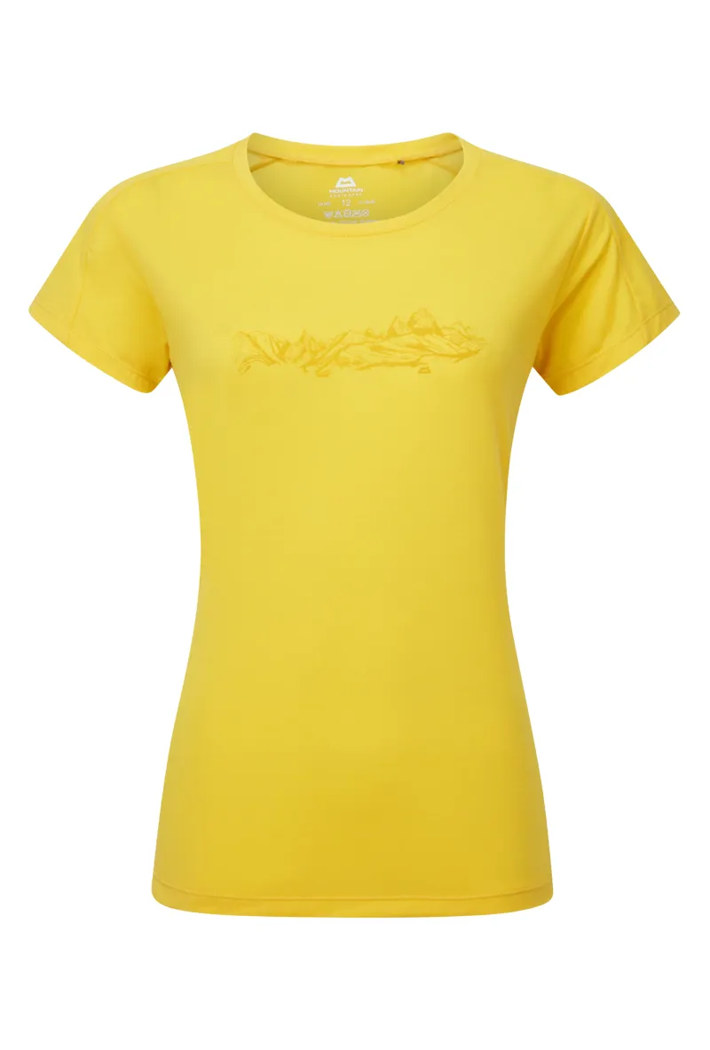 Mountain Equipment Womens Headpoint Skyline Tee - Lemon