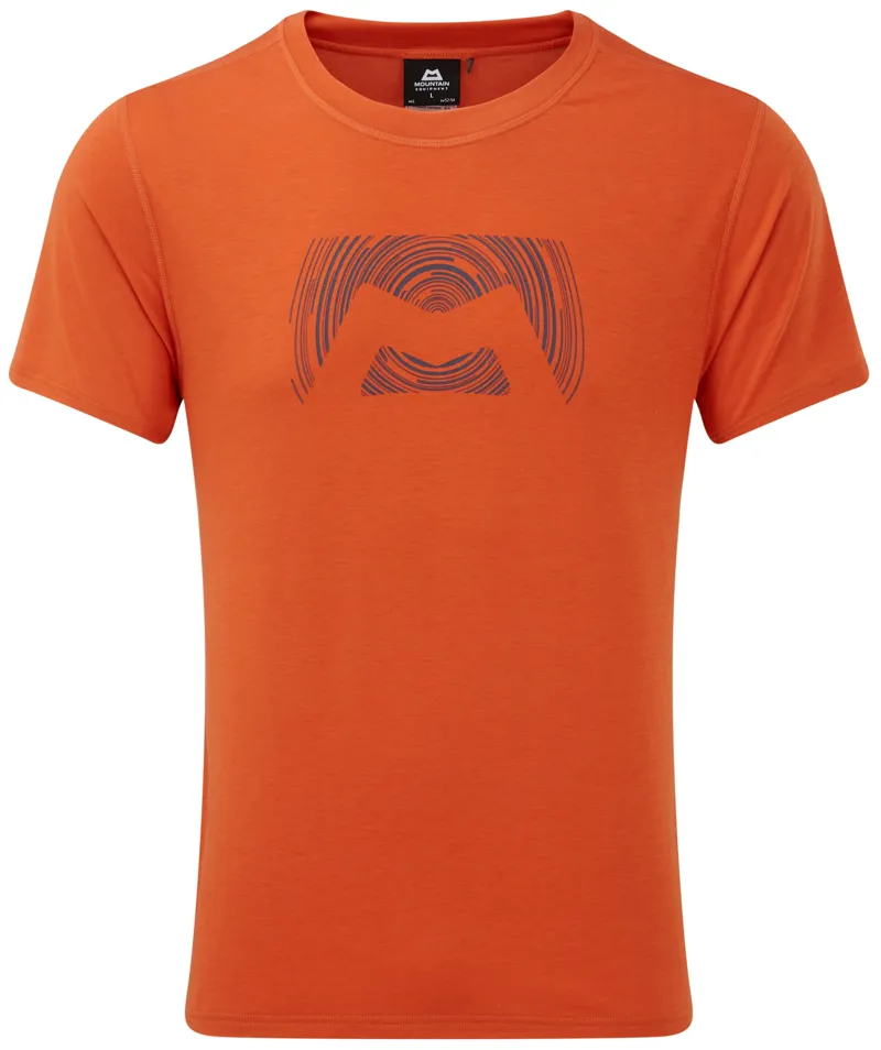 Mountain Equipment Mens Groundup Logo+ Tee - Paprika