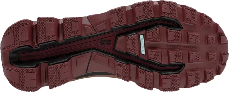 ON Womens Cloudventure Waterproof Running Trail Shoe - Hazel/ Mulberry-6