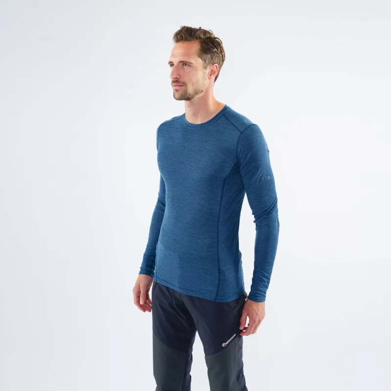 Montane Mens Primino 140 Long Sleeve T-Shirt - Narwhal Blue-2