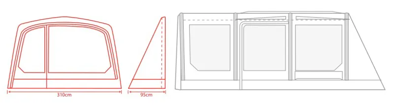 Outdoor Revolution Movelite T4E PC Zip On Porch Door-5