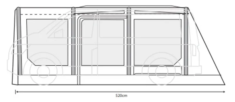 Outdoor Revolution Movelite T4E PC Low Drive-Away Awning - 2022 Model-9