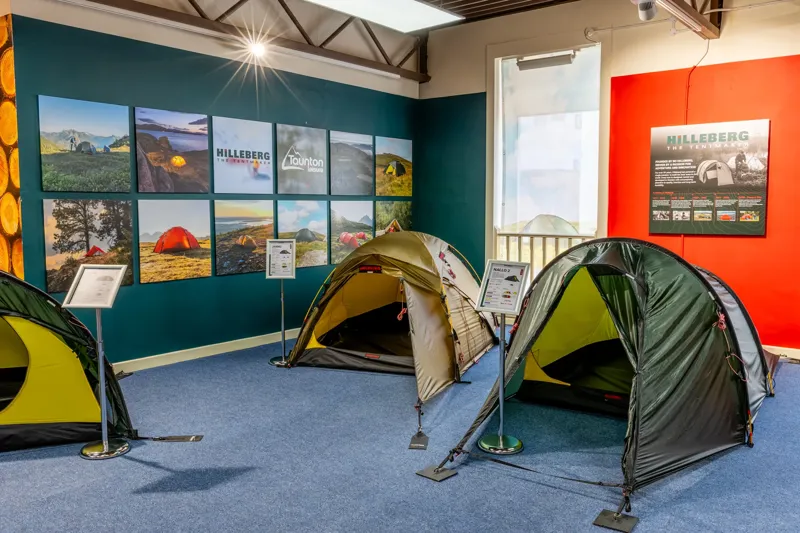 Hilleberg Tents Pitched in Our Exeter Showroom