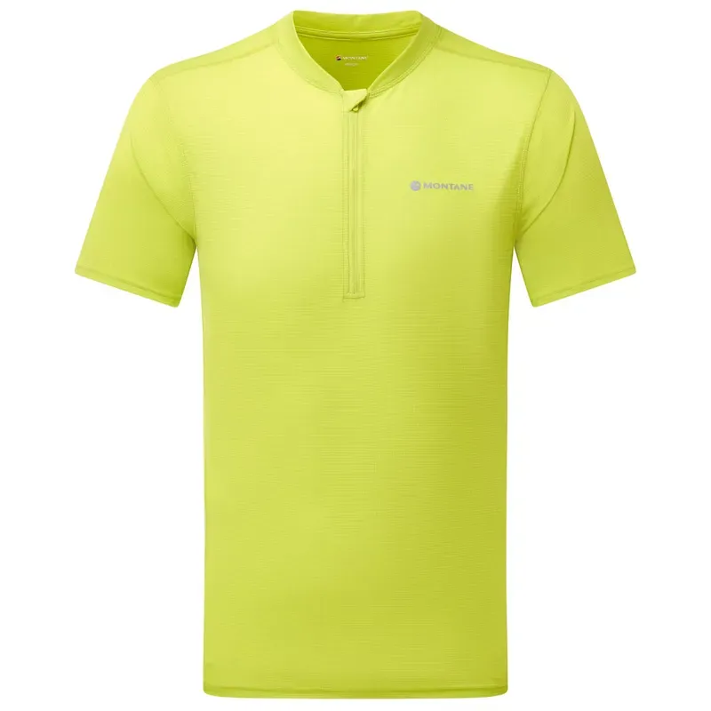 Montane Mens Dart Nano Zip T-Shirt - Citrus Spring