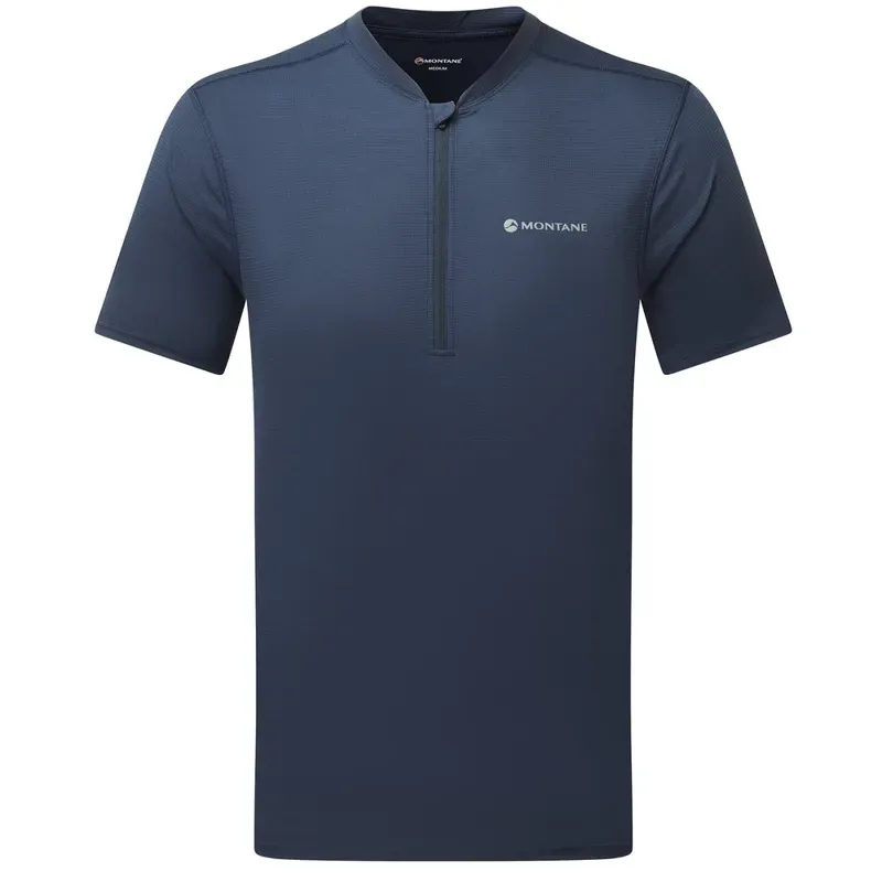 Montane Mens Dart Nano Zip T-Shirt - Eclipse Blue
