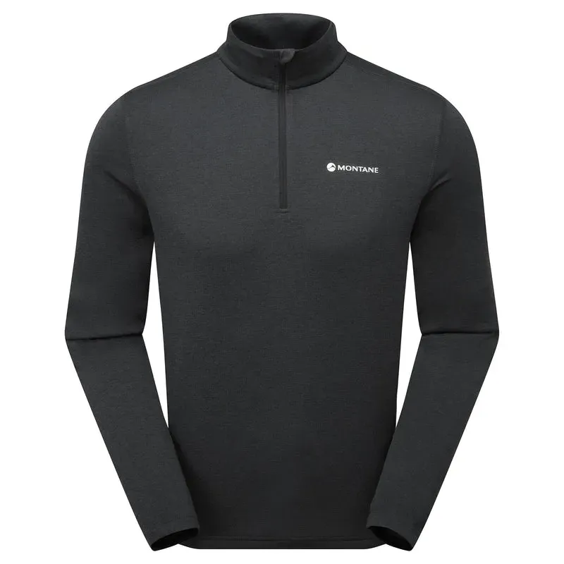 Montane Mens Dart Zip Neck T-Shirt - Black