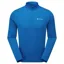 Montane Mens Dart Zip Neck T-Shirt - Neptune Blue