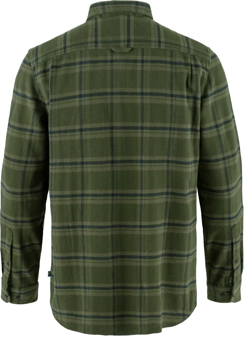 Fjallraven Mens Ovik Heavy Flannel Shirt - Deep Forest-Laurel Green-1