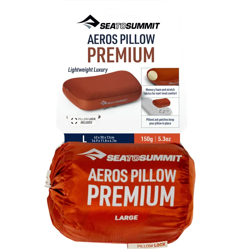 Sea To Summit Aeros Premium Pillow - Large - Burnt Olive-2