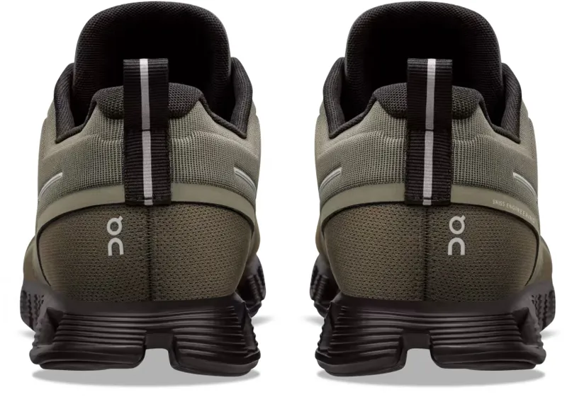 ON Mens Cloud 5 Waterproof Shoes - Olive-Black-5