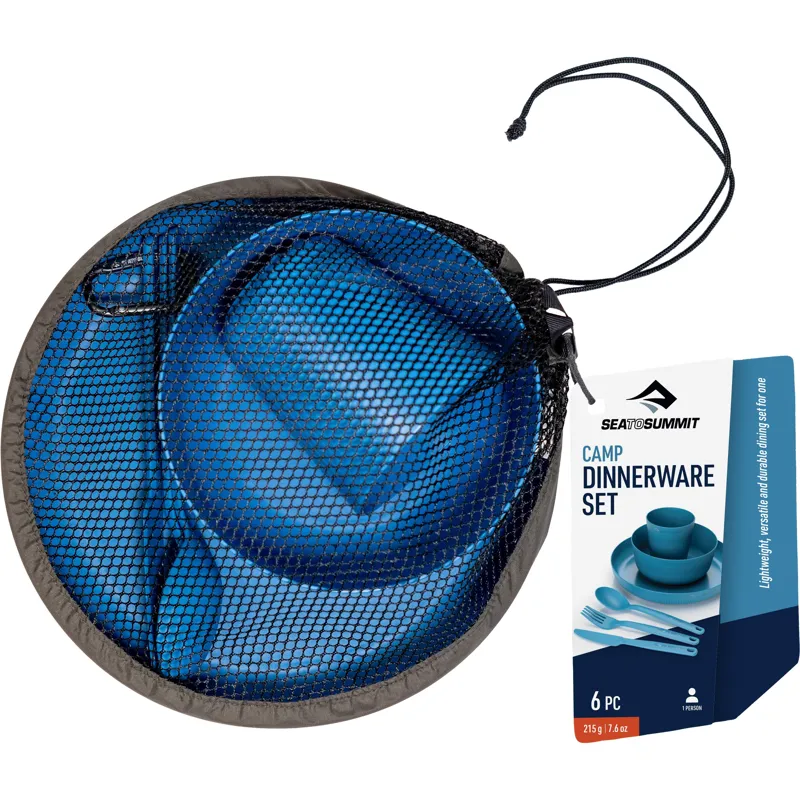 Sea To Summit Camp Dinnerware Set With Mesh Sack - 6 Piece - Cendre Blue-5