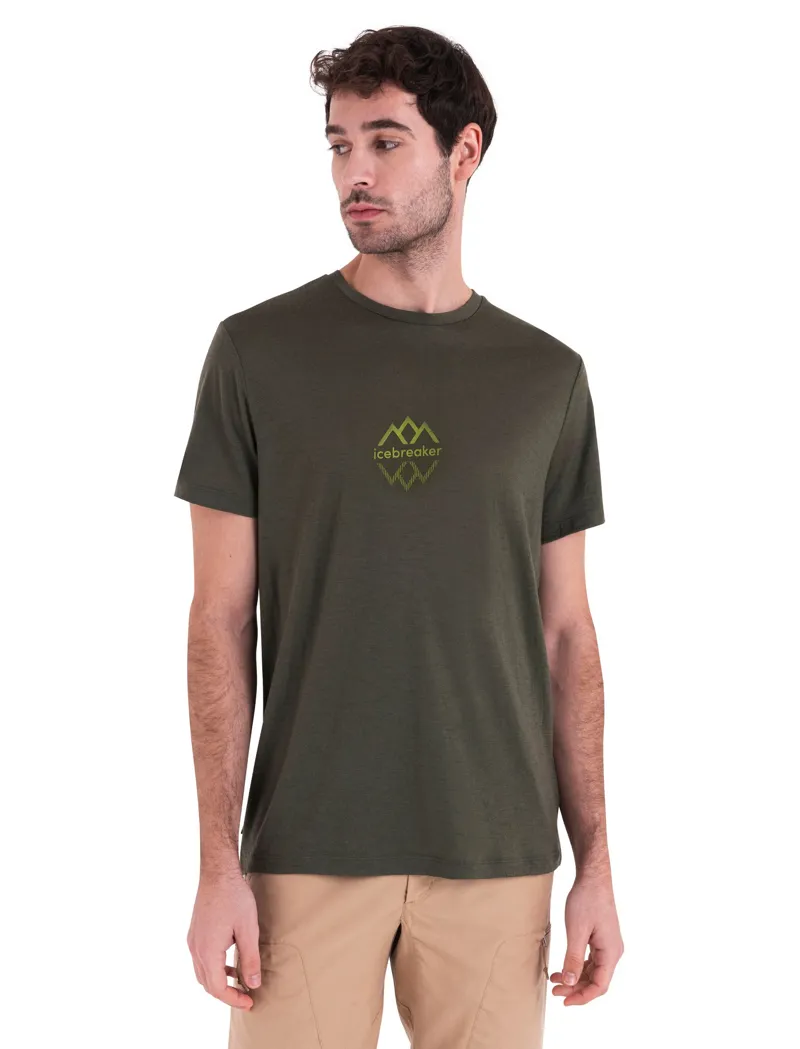 Icebreaker Mens Merino 150 Tech Lite III SS Tee - Logo Reflective - Loden-2