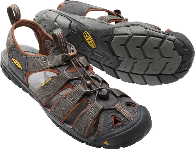 Keen Mens Clearwater CNX Sandals - Raven-Tortoise Shell-5