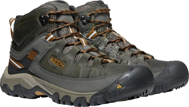 Keen Mens Targhee III Mid Waterproof Boots - Black Olive-Golden Brown-2