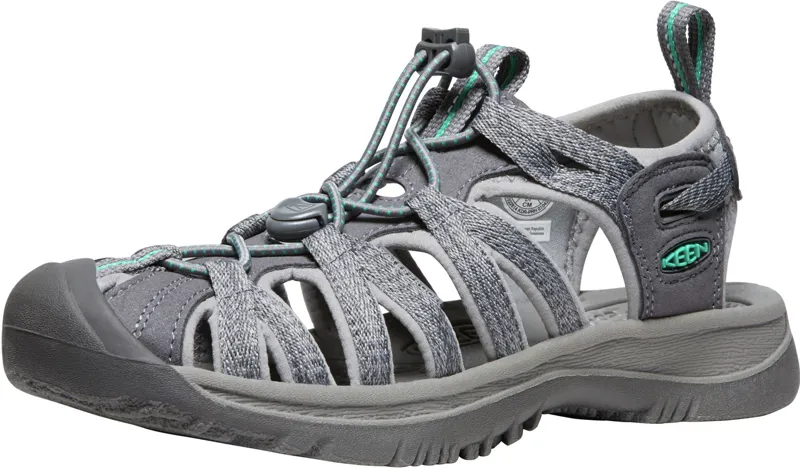 Keen Womens Whisper Sandals - Medium Grey-Peacock Green-2