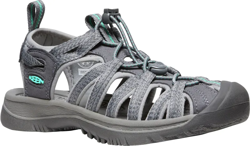 Keen Womens Whisper Sandals - Medium Grey-Peacock Green-1