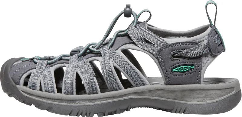 Keen Womens Whisper Sandals - Medium Grey-Peacock Green-3
