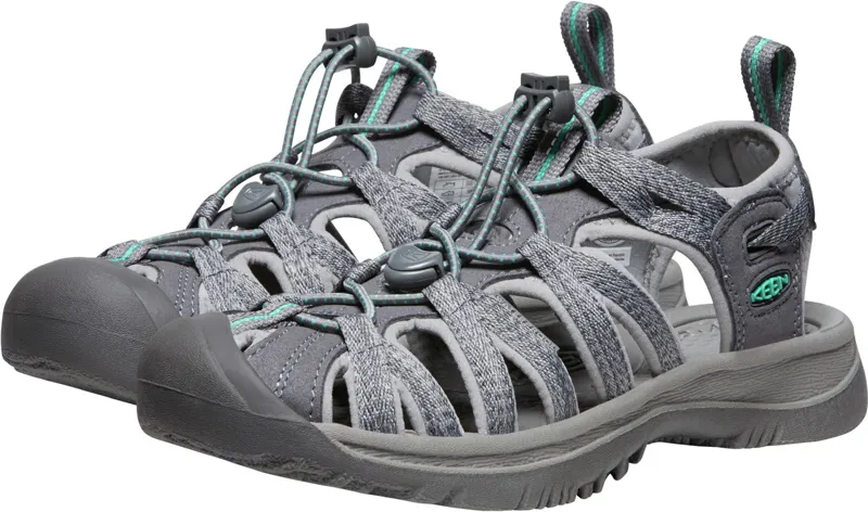 Keen Womens Whisper Sandals - Medium Grey-Peacock Green-5