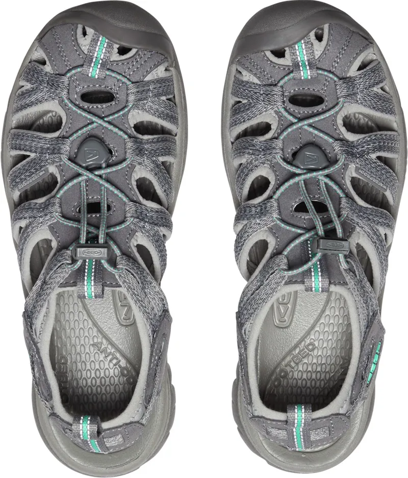 Keen Womens Whisper Sandals - Medium Grey-Peacock Green-8