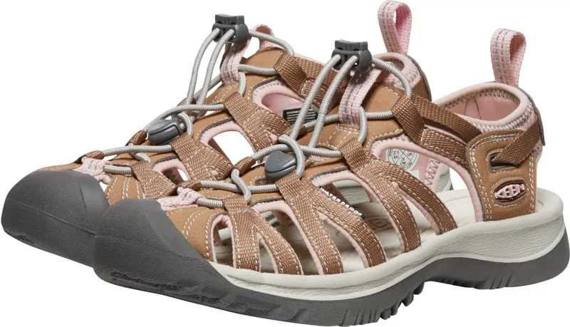 Keen Womens Whisper Sandals - Toasted Coconut-Peach Whip-4