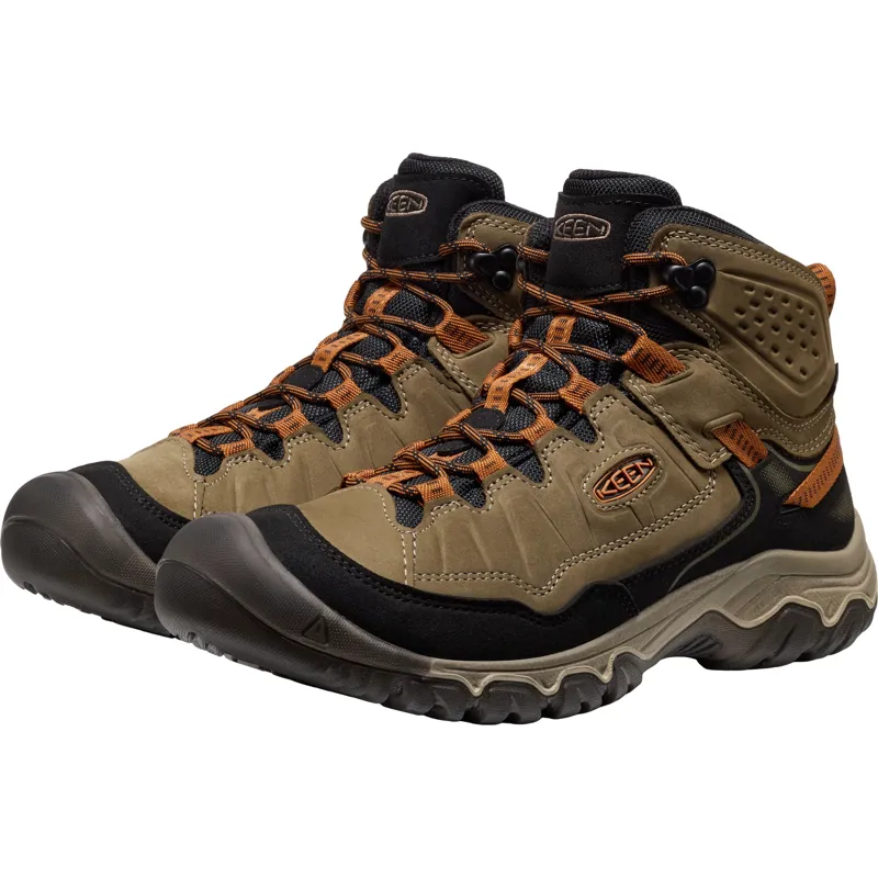 Keen Mens Targhee IV Mid Waterproof Boots - Sea Turtle-Roasted Pecan-6