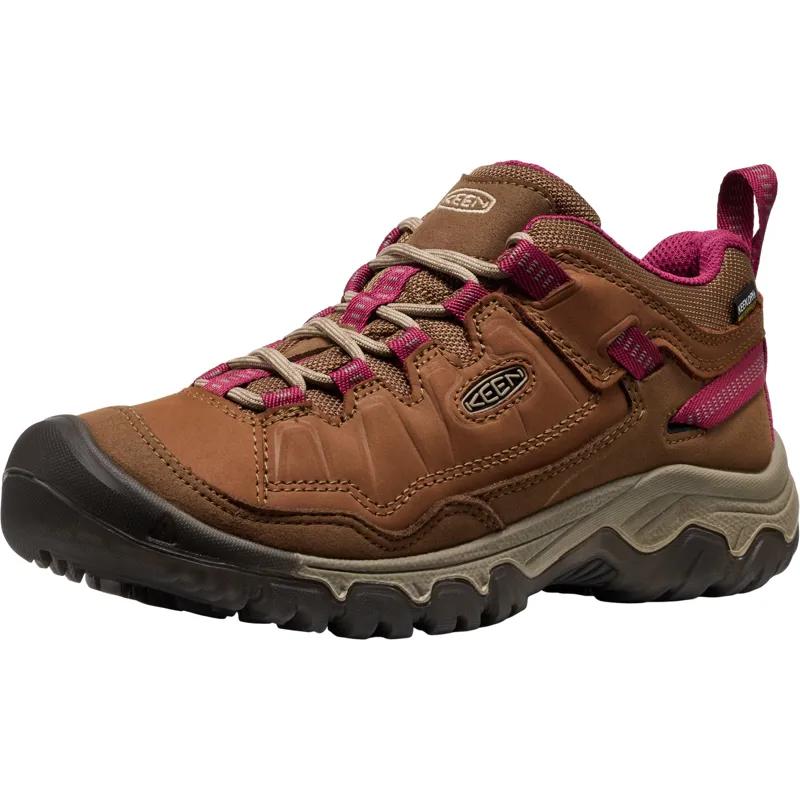 Keen Womens Targhee IV Waterproof Shoes - Bison-Beaujolais-1