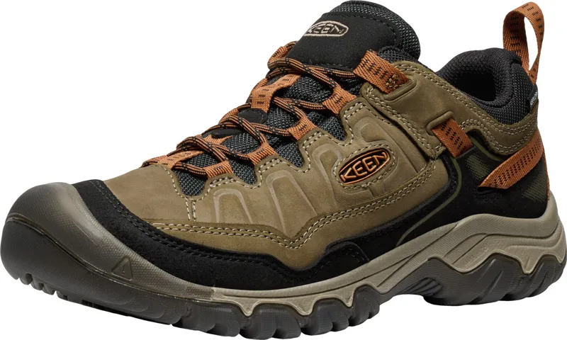 Keen Mens Targhee IV Waterproof Shoes - Sea Turtle-Roasted Pecan-2