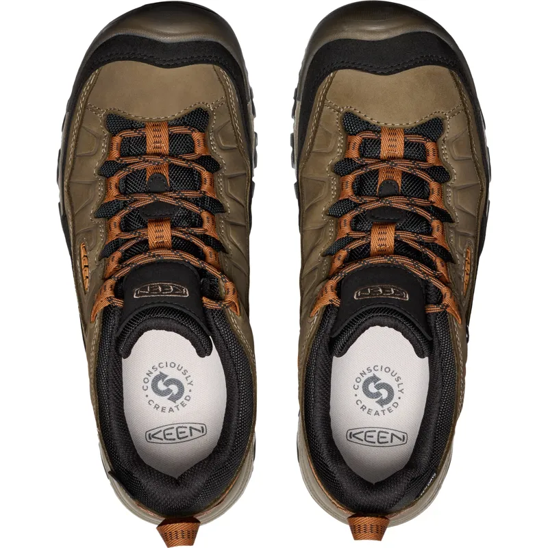 Keen Mens Targhee IV Waterproof Shoes - Wide Fit - Sea Turtle-Roasted Pecan-9