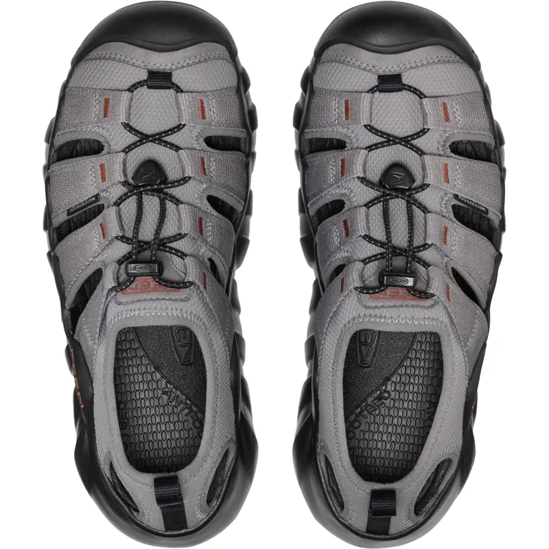 Keen Mens Hyperport H2 Sandals - Steel Grey-Burnt Brick-6
