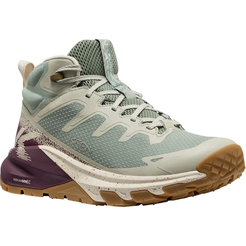 Keen Womens Targhee Apex Mid Waterproof Boots - Lily Pad-Fig