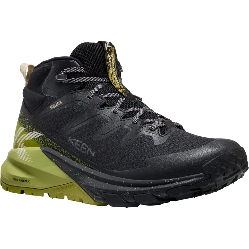 Keen Mens Targhee Apex Mid Waterproof Boots - Black-Golden Cypress