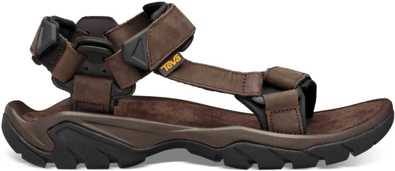 Teva Mens Terra Fi 5 Universal Leather Sandals - Turkish Coffee-1