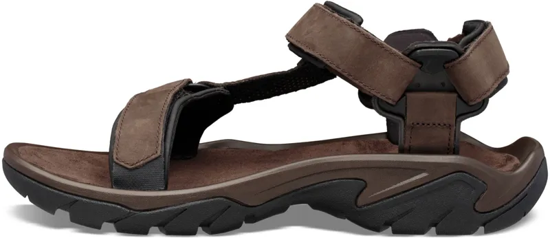 Teva Mens Terra Fi 5 Universal Leather Sandals - Turkish Coffee-3