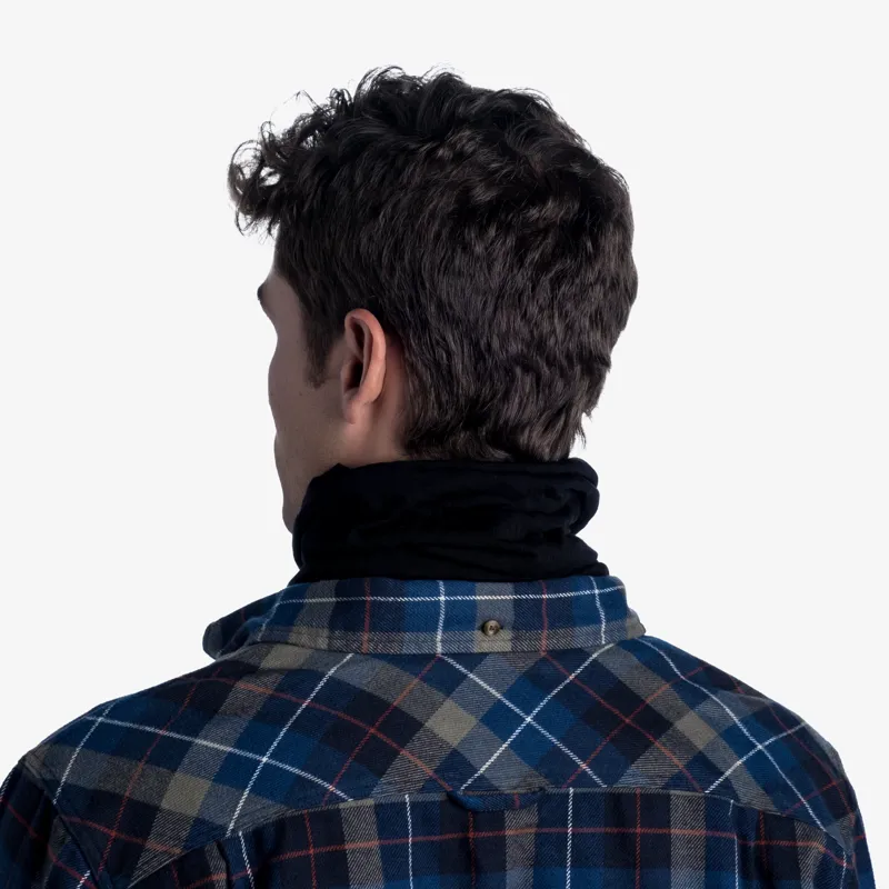 Buff Merino Midweight Wool Buff - Solid Black-7