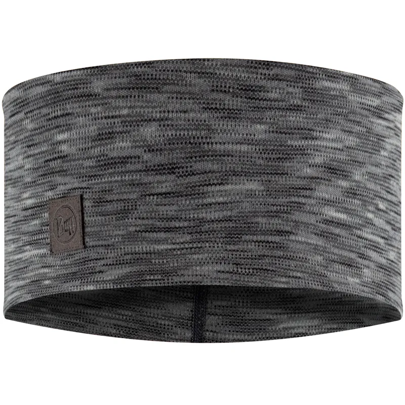 Buff Merino Wide Headband - Multistripes Fog Grey