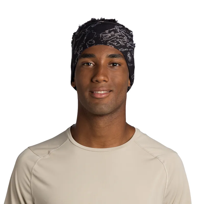 Buff CoolNet UV Wide Headband - Anter Black-2
