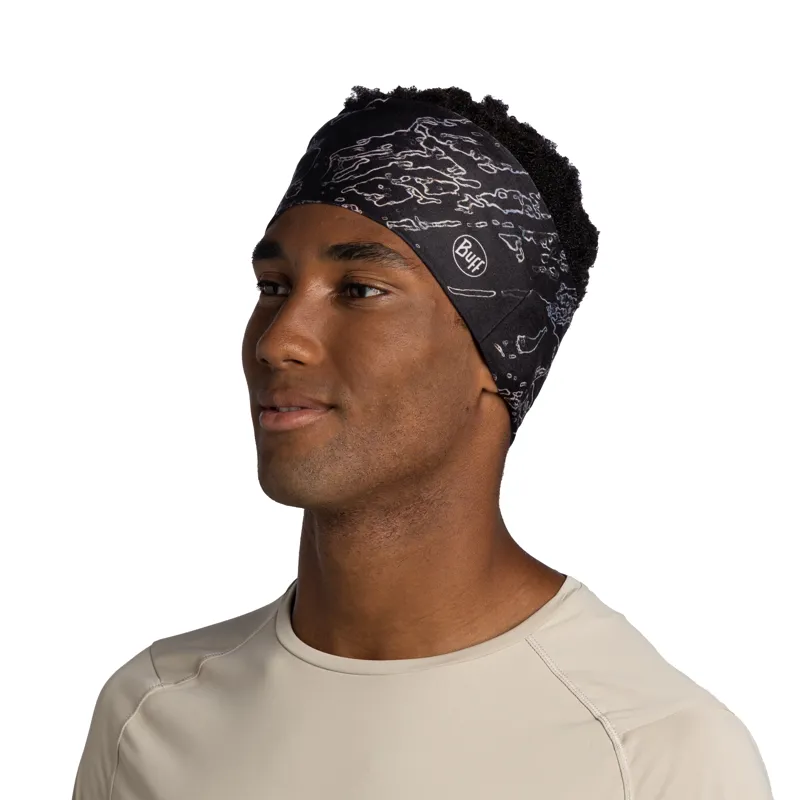Buff CoolNet UV Wide Headband - Anter Black-1