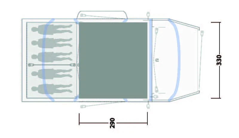 Outwell Jacksondale 5PA Flat Woven Carpet-5