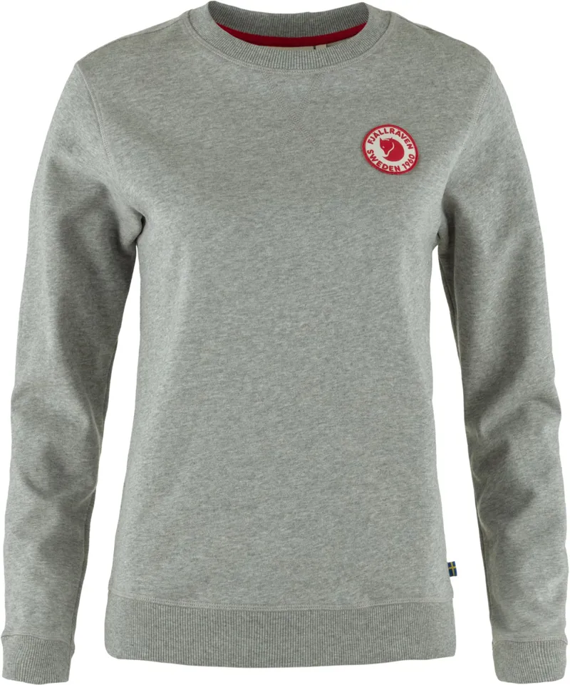 Fjallraven Womens 1960 Logo Badge Sweater - Grey-Melange