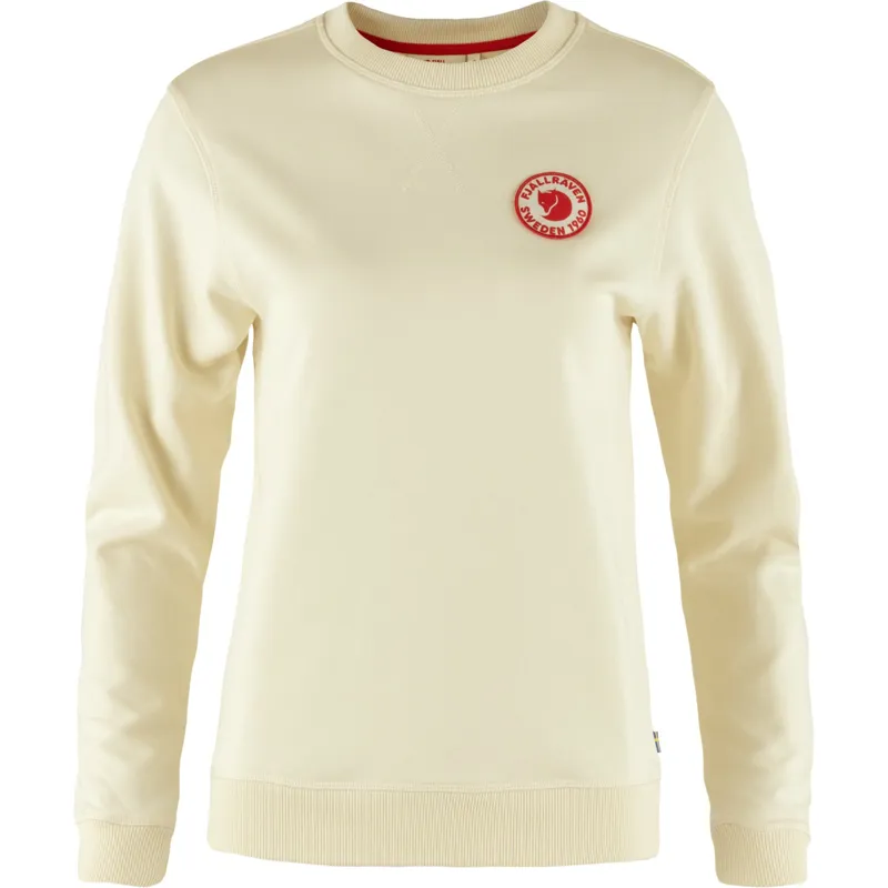 Fjallraven Womens 1960 Logo Badge Sweater - Chalk White