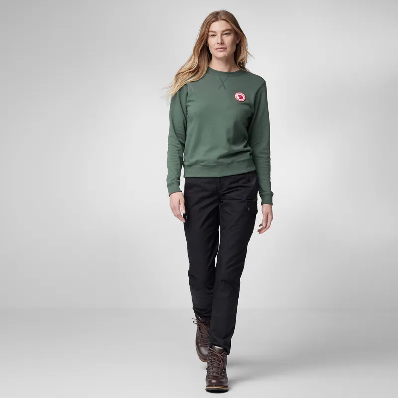 Fjallraven Womens 1960 Logo Badge Sweater - Grey-Melange-2