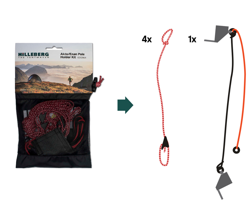 Hilleberg Akto/ Enan Pole Holder Kit-2