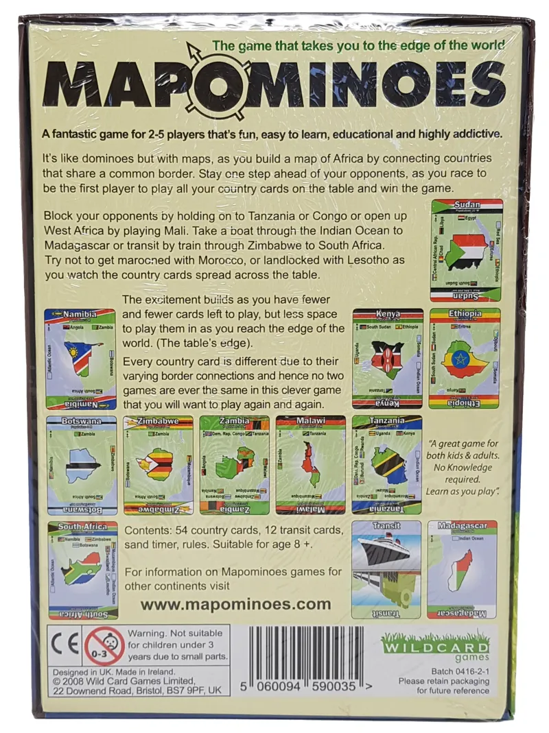 Wildcard Games Mapominoes - The Ultimate Geography Game - Africa-1