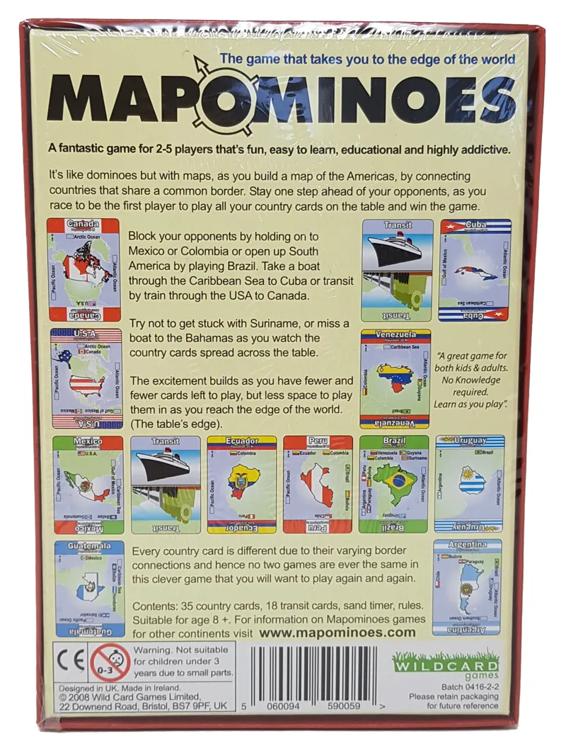 Wildcard Games Mapominoes - The Ultimate Geography Game - Americas-1