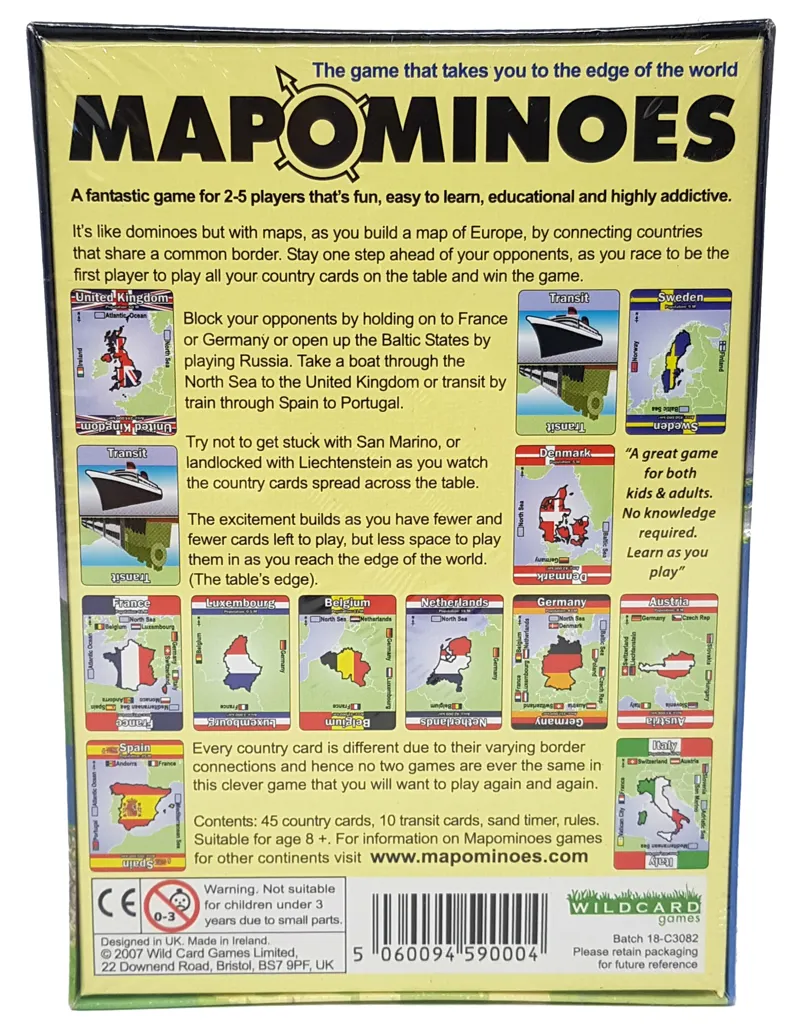 Wildcard Games Mapominoes - The Ultimate Geography Game - Europe-1