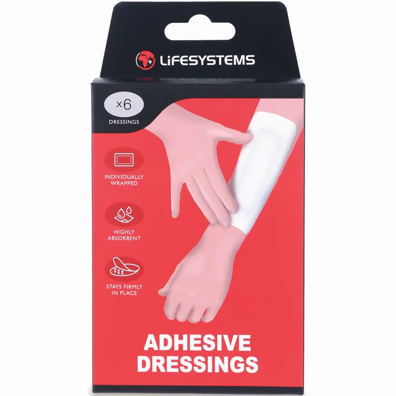 Lifesystems Adherent Dressings - 6 pc